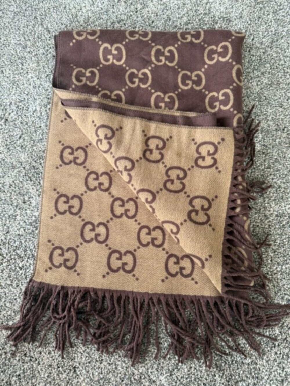NEW Scarf Two-Sided 65% Cashmere 35% Silk